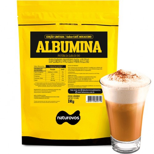 Albumina Pura 80% Sabores - 1000g - Naturovos (100% Original)