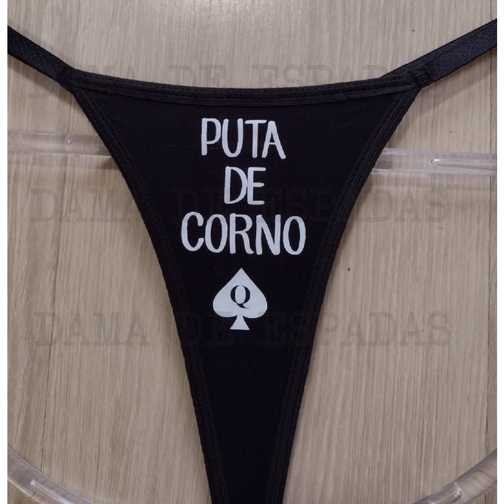 Calcinha Preta Hotwife Puta De Corno Shopee Brasil 