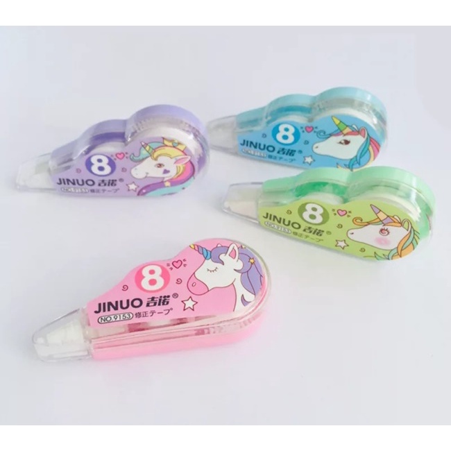 1x Fita Corretiva Branca Corretivo Formato Modelo Unicórnio - Promoção em Oferta na Shopee