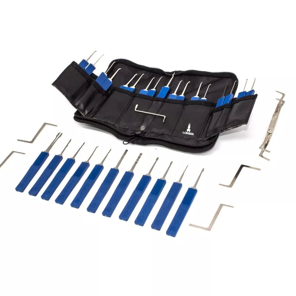Kit Micha Profissional Chave Mestra 34 Peças Inox Carro Cadeado