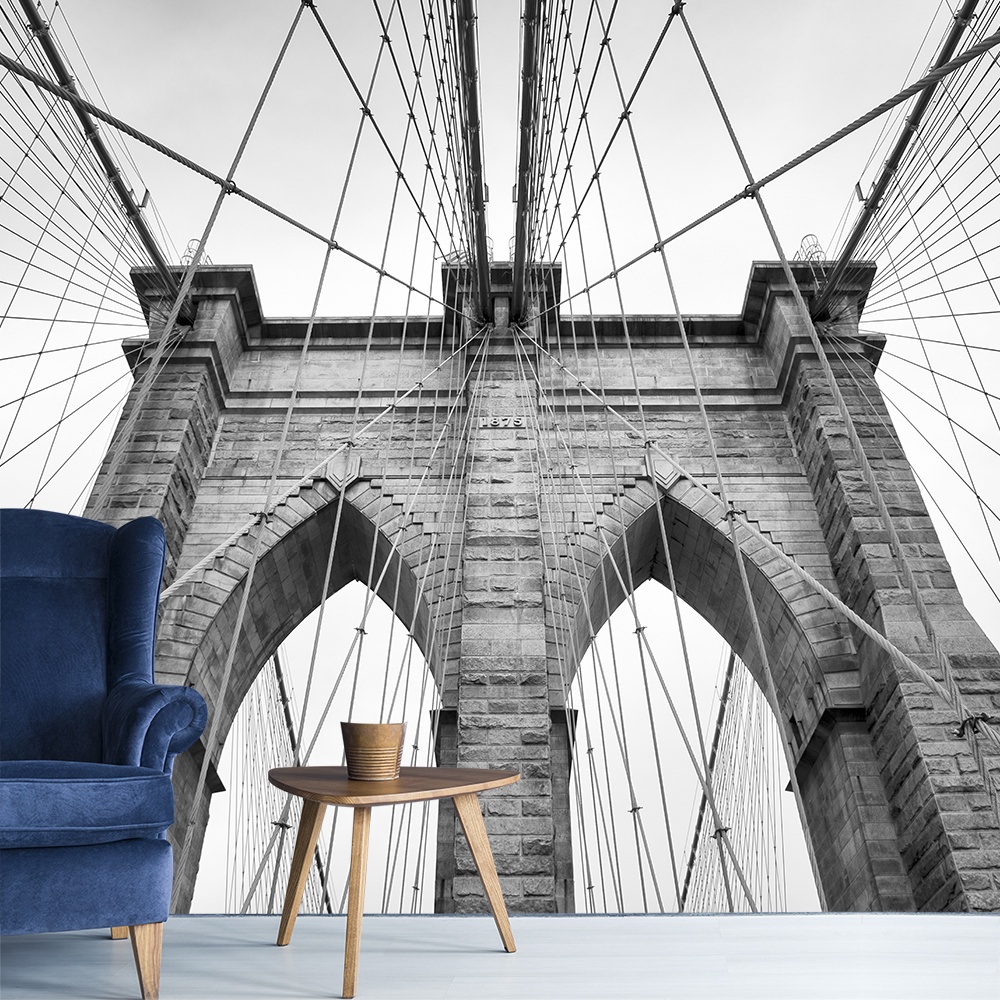 Papel de Parede New York Brooklyn Bridge Sala Painel - 416pc