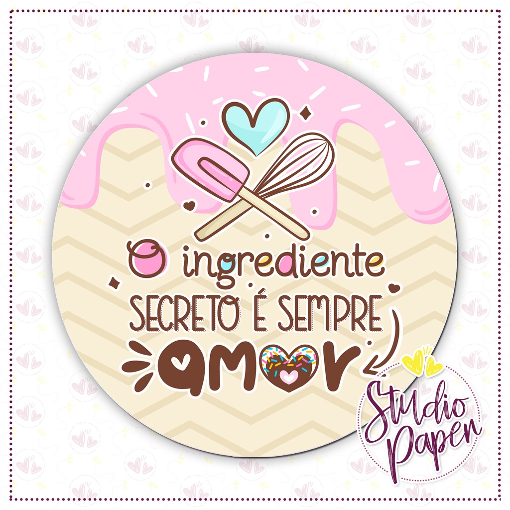 200 Adesivos / etiquetas para confeitaria - 3x3 cm - Redondo | Shopee ...