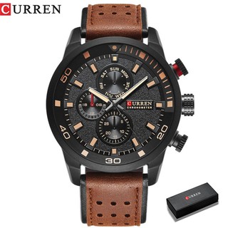Curren Relógio De Pulso Casual Analógico Militar Sports Homens Relógio Pulseira De Couro Relógio De Quartzo Masculino Relogio Masculino Reloj Hombre 8250