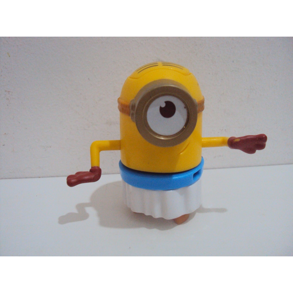 Boneco Minion Egipcio Mc Donald's 2015 Sem Bambole 8cm de Altura Azul e Branco Ótimo Estado
