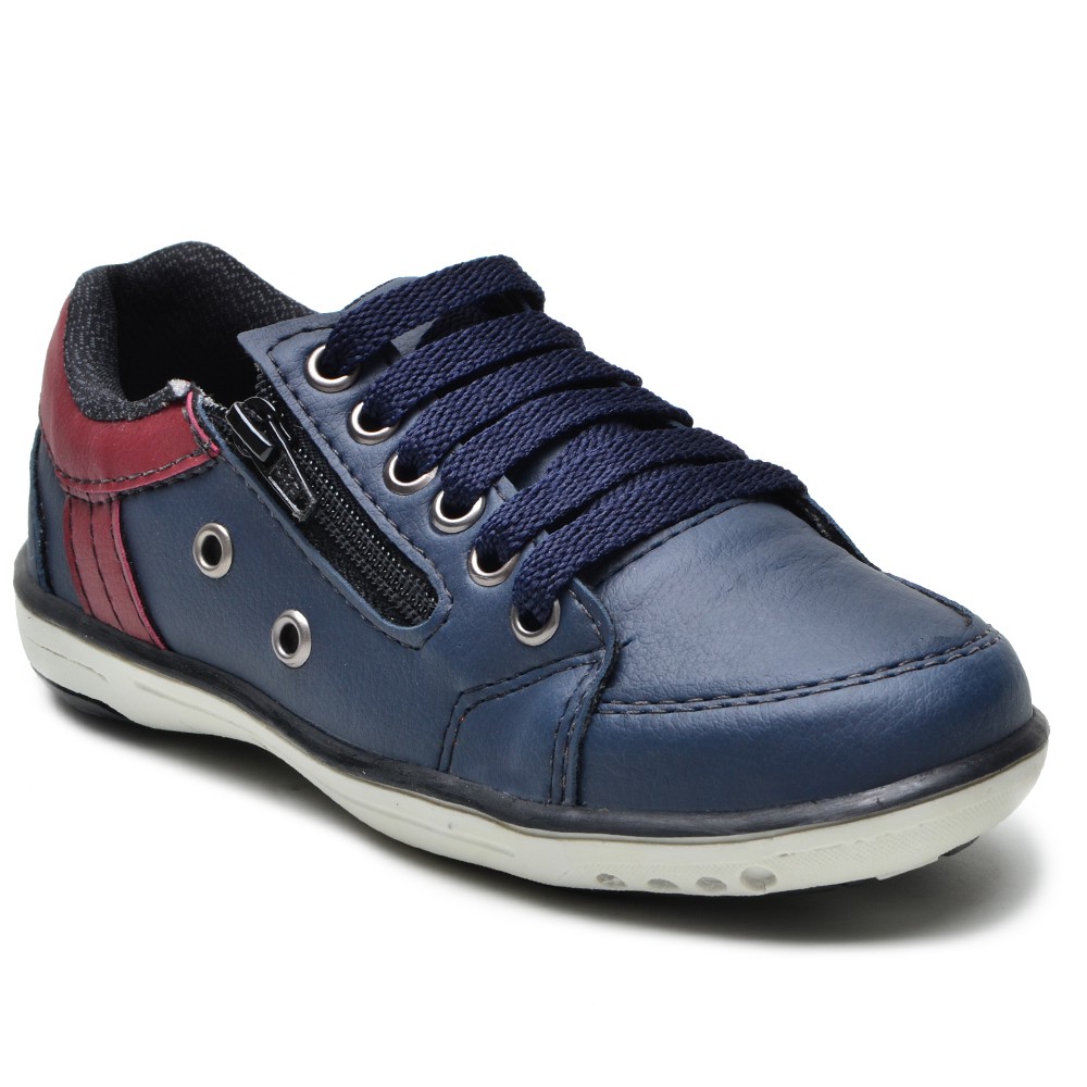 Tênis Infantil Masculino Conforto Calce Fácil Elástico e Ziper - Baby & Kids Fashion