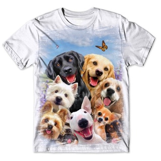 Camisa Camiseta Masculina Cachorros em Oferta na Shopee