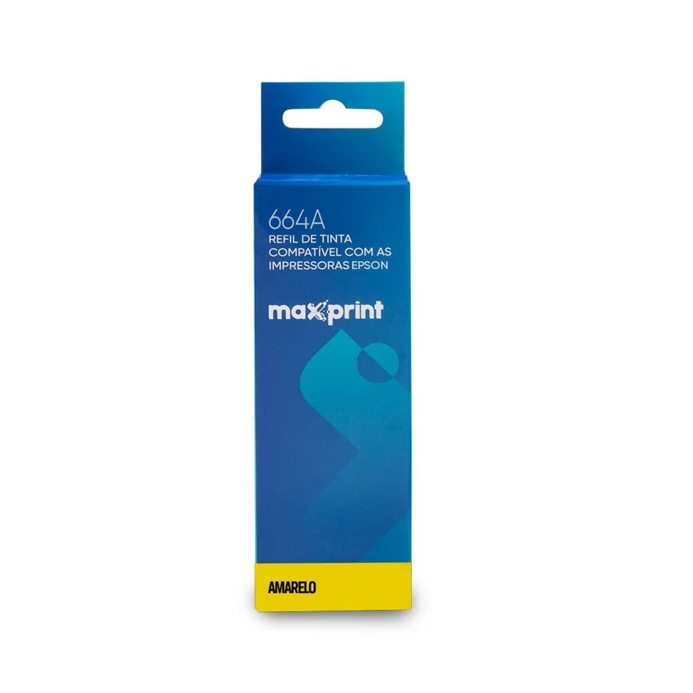 Refil de Tinta Compatível Maxprint Para Epson Ecotank ( 664A ) 100ML Amarela
