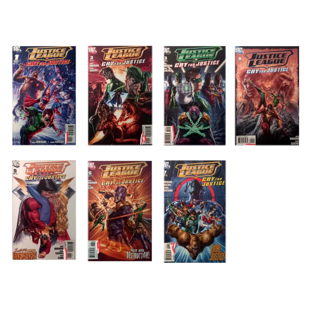 HQ Justice League Mini Série Cry For Justice 1 a 7 Importada Completa
