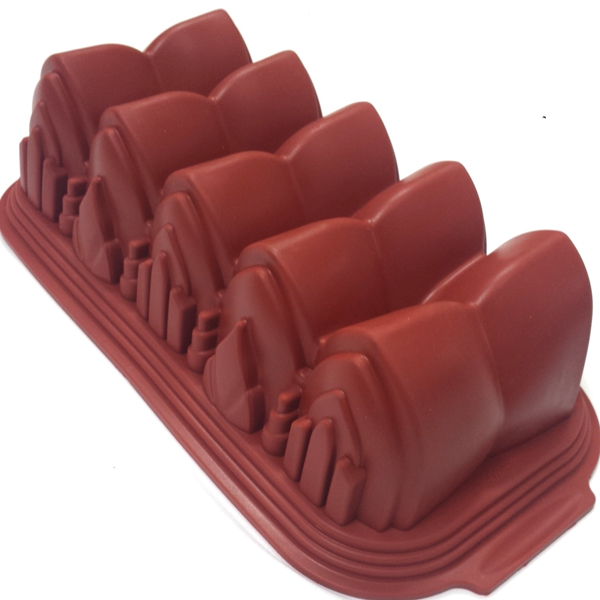 Forma Catedral 30c Silicone Reforçado Forno Bolo Chocolate Assadeira Confeitaria Padaria Doces