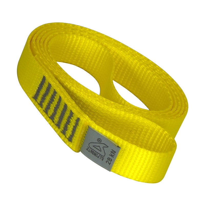 Anel de Fita Plana 60cm 25mm 28kN Amarelo Ancoragens Altura Rapel Alpimonte