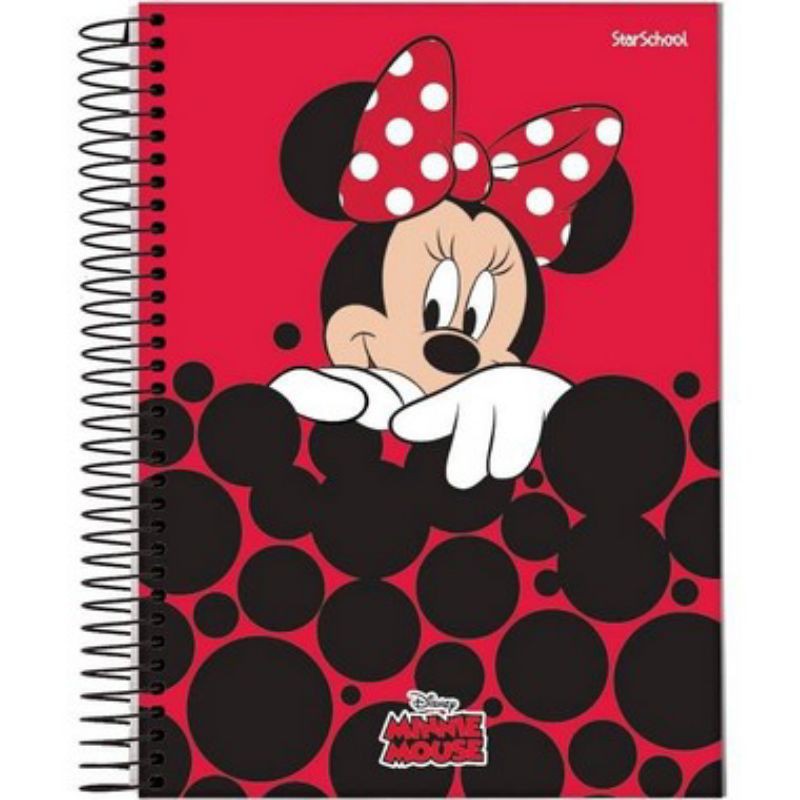 Caderno Minnie 160 Folhas 10 MatÉrias Capa Dura Shopee Brasil 3654