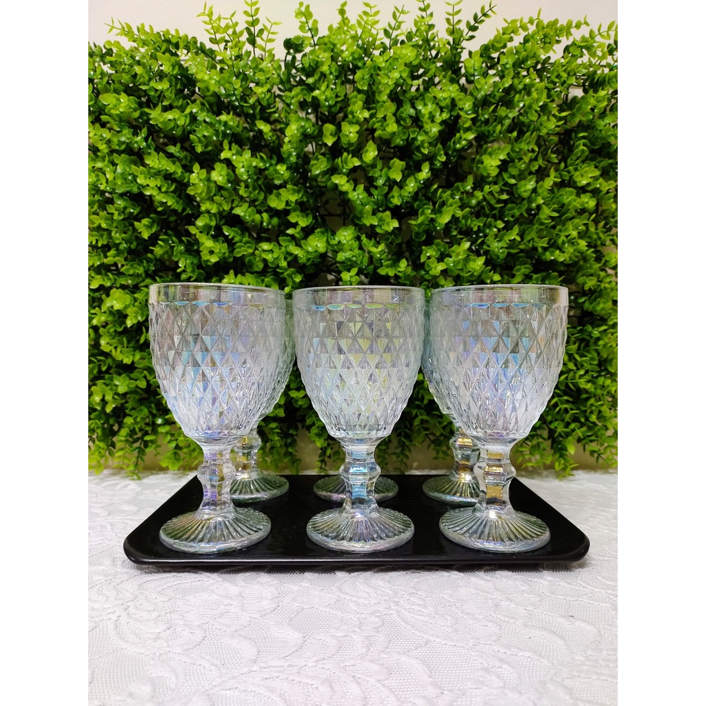 Jogo De 6 Taças 300ml Bico De Abacaxi Furta Cor Casambiente