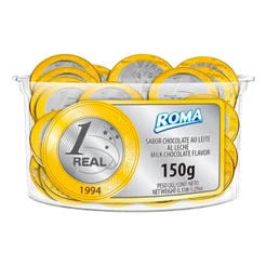 Moedas de Chocolate 1 Real 150g - Roma
