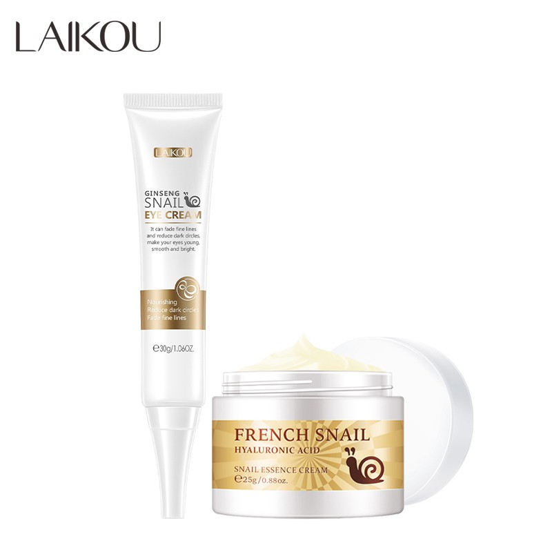 Laikou Ginseng Creme Para Os Olhos De Caracol Remover Olheiras / Creme Facial 2pçs