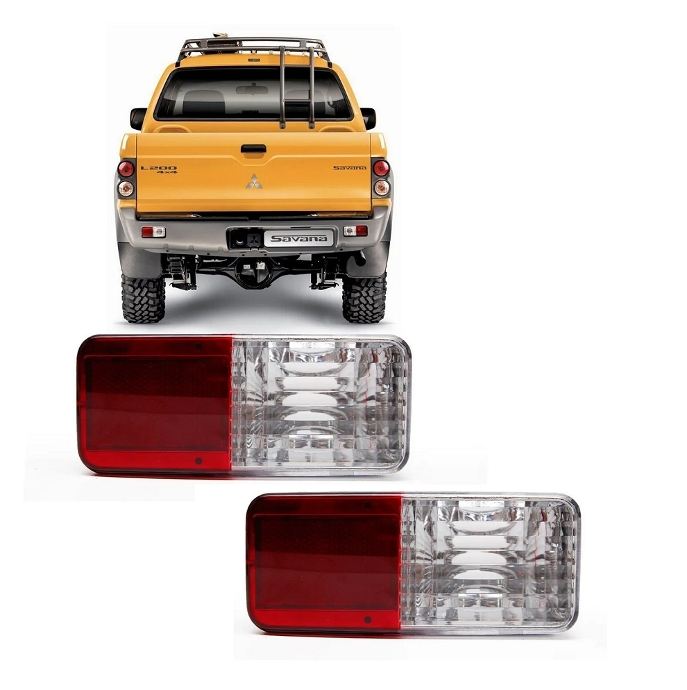 2 Lanterna Parachoque Traseiro Re L200 Sport Pajero Outdoor