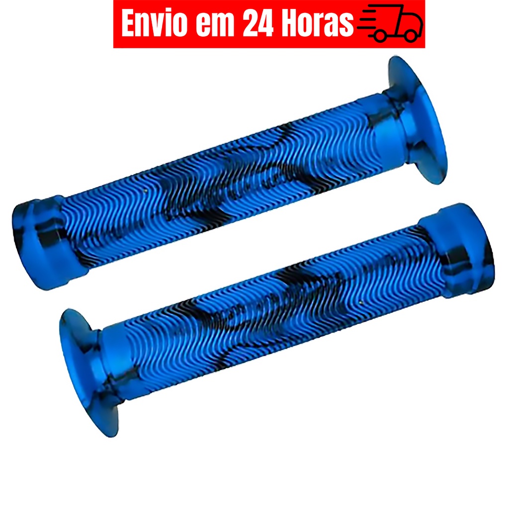 Manopla Punho Gios 150mm Flange Bmx Wheeling DH Azul Camuflada