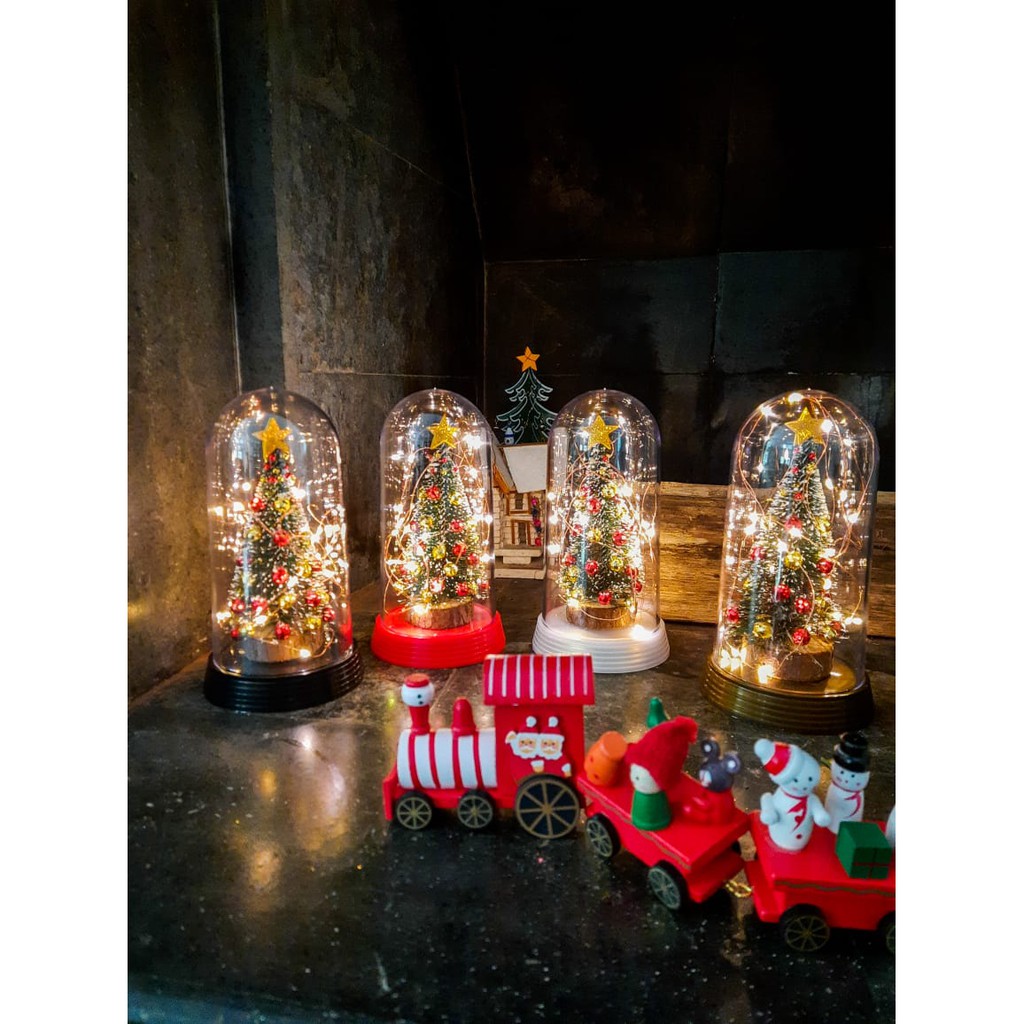 Luminária Árvore De Natal Com Enfeite De Natal Enfeite de Mesa Centro de mesa Luzes de Fada Presente de Natal Estrela de Natal G Amor Lindo Boutique