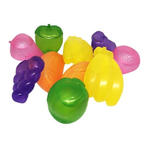 kit 10 Cubos De Gelo Artificial Reutilizável Coloridos Frutas