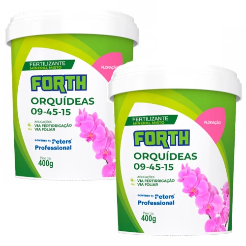 Kit 2 Fertilizante Forth Orquideas Floração 400g 09.45.15 Adubo em Oferta na Shopee