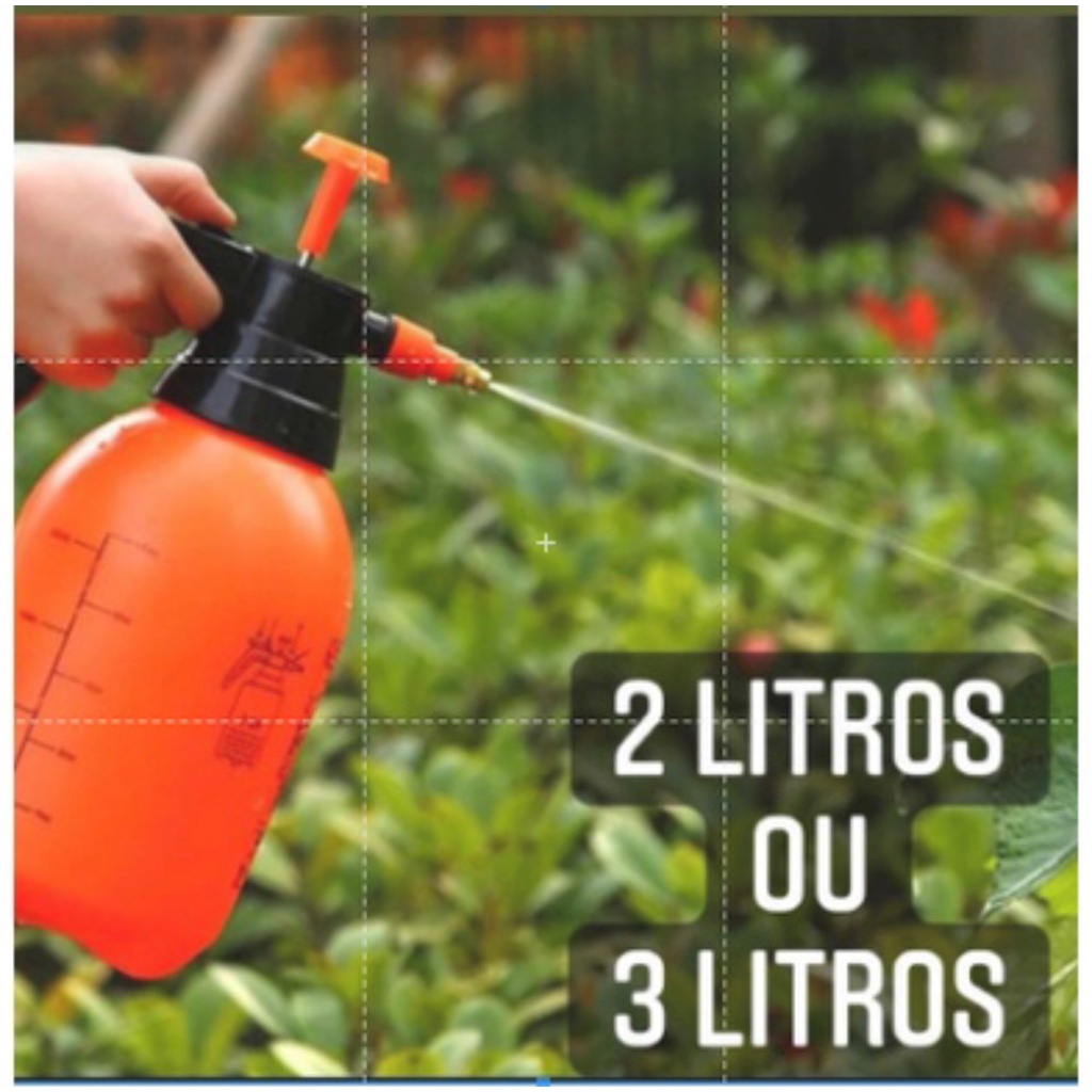 Pulverizador manual borrifador 2 ou 3 litros previa jardim com Valvula Jardinagem e Limpeza