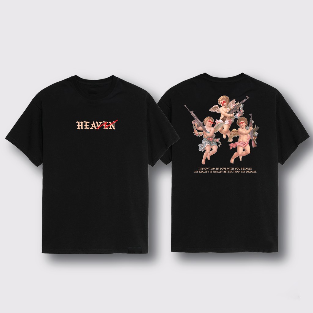 Camiseta T-shirt Unissex Algodão Heaven Cupido Angels