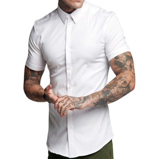 Camisa Masculina Manga Curta Slim Fit Luxo Pronta Entrega Varias cores em Oferta na Shopee