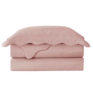 Colcha Mandi Queen com 2 Porta Travesseiros - Camesa - Rosê