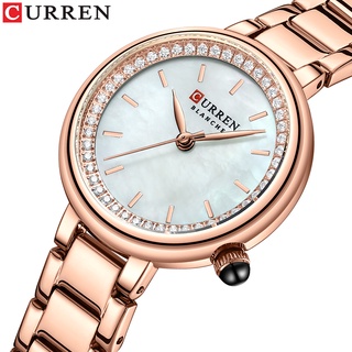CURREN Relógios Femininos Marca Original Nova Moda Casual Negócios Esportes Aço Inoxidável Quartzo Impermeável 9089 X em Oferta na Shopee