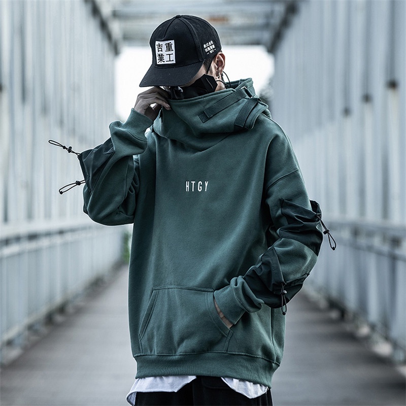 Techwear Roupa Masculina Com Capuz Japonês Streetwear