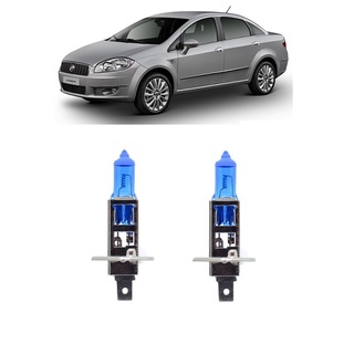 Par Lampada Super Branca Farol de Milha Linea 2009 2010 2011 2012 8500k H1