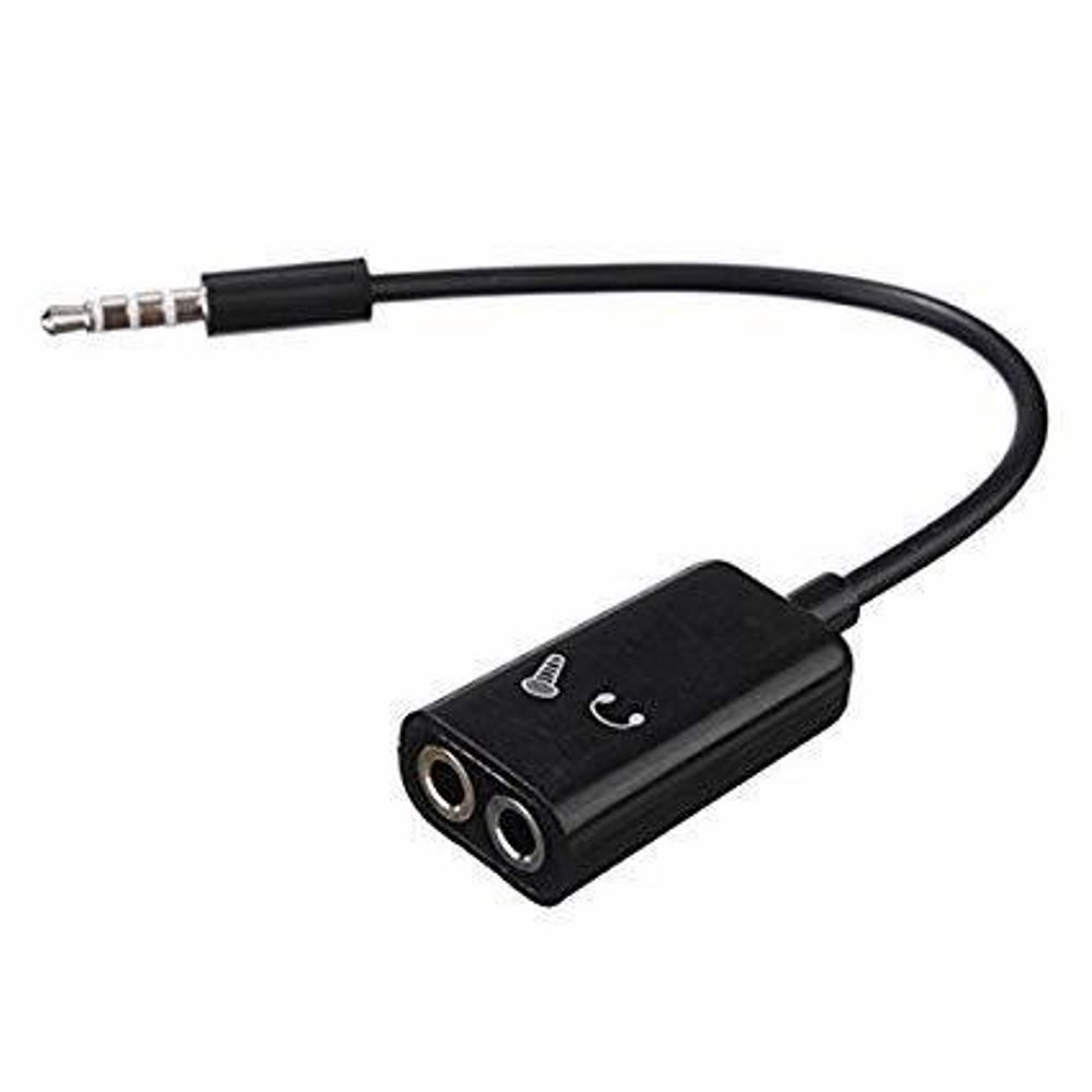 Cabo Adaptador Para Fone De Ouvido 1x P3 Macho 2x P2 Fêmea 35mm Àudio E Microfone Xcell Xc 