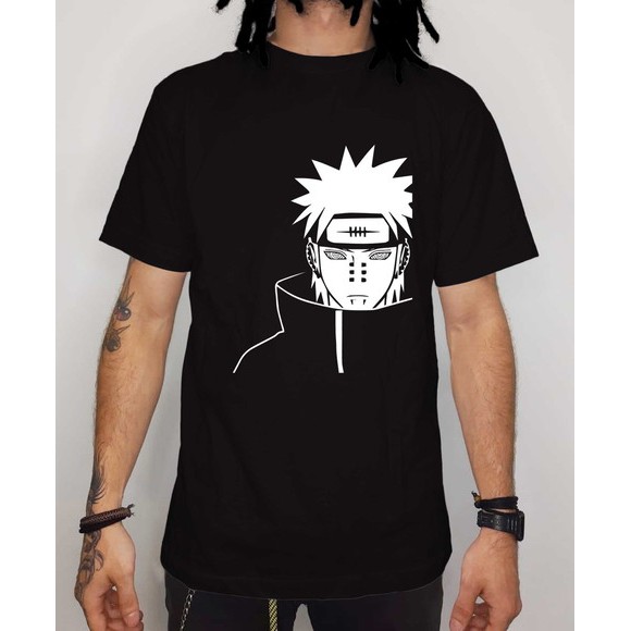 Camiseta Masculina Pain Akatsuki anime naruto camisa mangá Rinnegan
