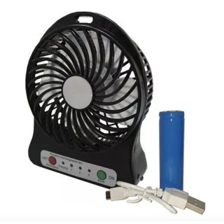 Ventilador Portátil Recarregavel BATERIA INCLUSA - Com 3 Velocidades