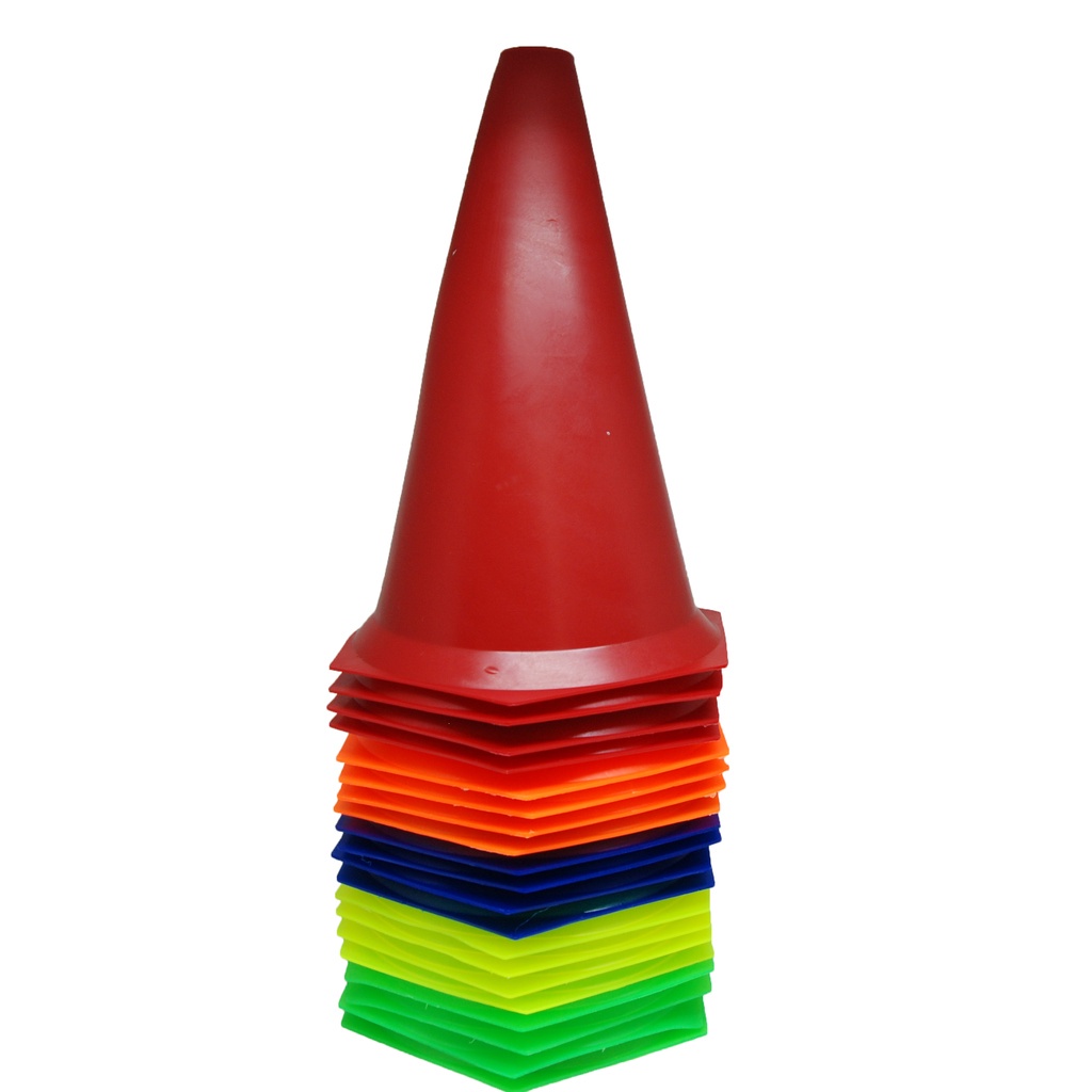Kit 30 Cone 24cm Flexível Circuito Funcional Treinamento