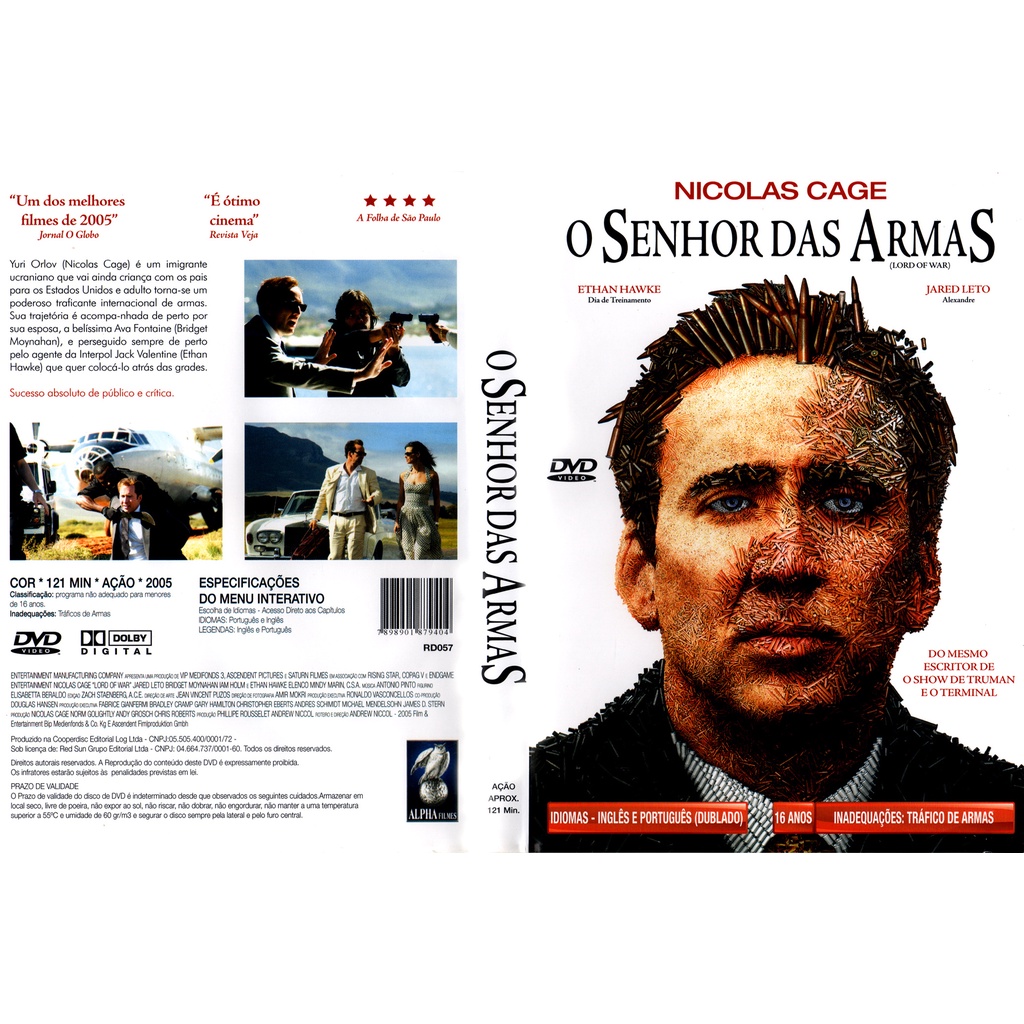 DVD O Senhor das Armas Original Shopee Brasil