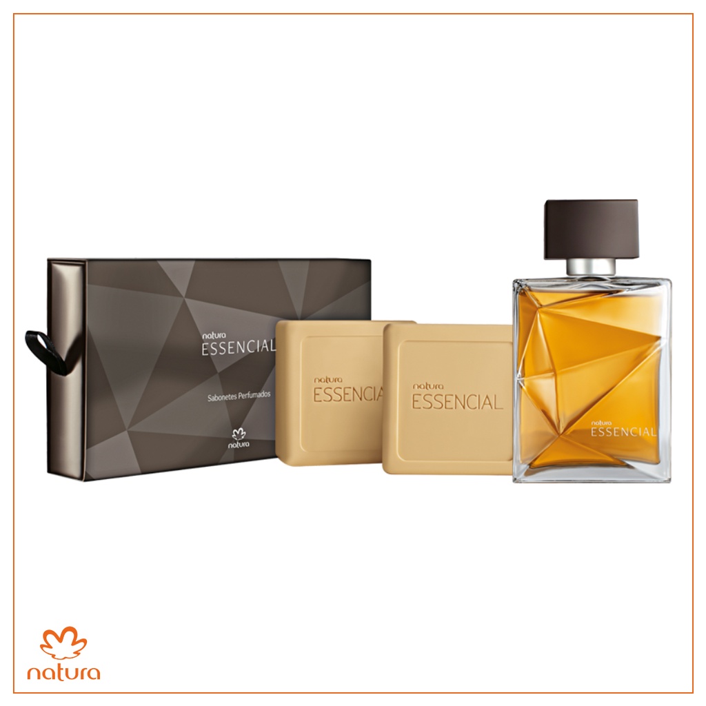 Kit Essencial Tradicional Masculino Perfume 100ml + Sabonete Em Barra Natura