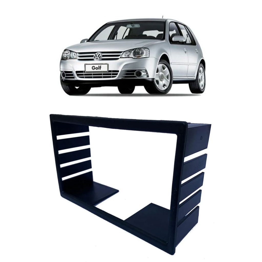 Moldura 2 din Painel Universal Chinesa VW Golf Sapão 1999 2000 2001 2002 2003 2004 2005 2006 2007 2008 2009 a 2013