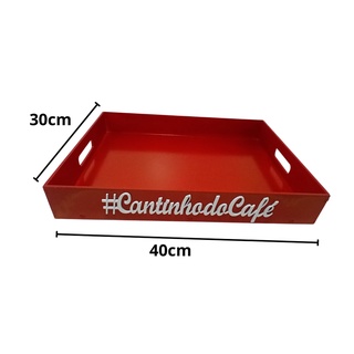 Bandeja Cantinho do café Pintada Vermelha-Novidade