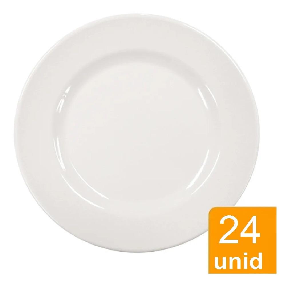 24 Pratos Melamina 17,5cm Buffet Restaurante Bar Kit Atacado