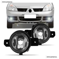 Par Farol Milha Clio Hatch Sedan 2003 a 2011 Premium