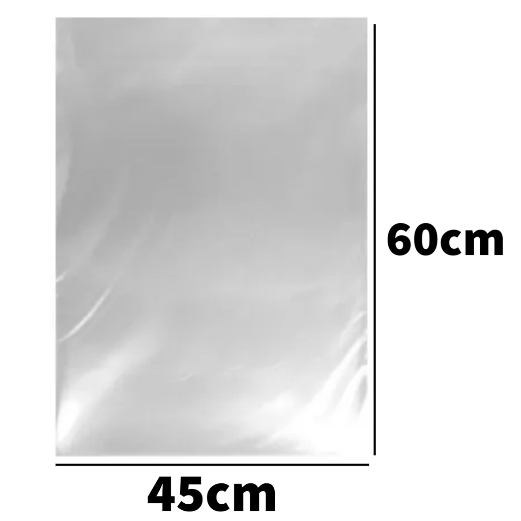 Embalagem Grande Saco Presente Transparente Celofane 45x60cm 50 Unidades Vmp