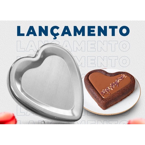 Forma Bolo Coração Ballerine 26cm **grande** Verdadeira Ballerine Com Inmetro