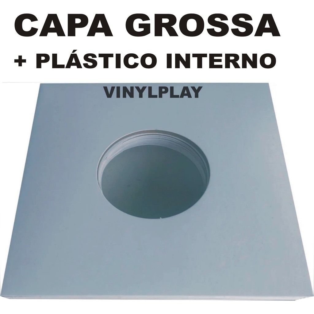5 Capas  Grossas Para "12" Polegadas Single, Lp Vinil Discos  Próprias Para Guardar + 5 Plásticos Internos Grátis