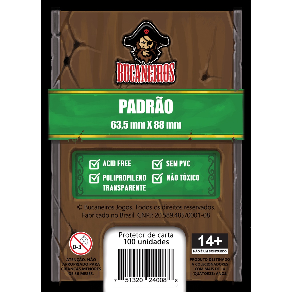 Sleeves / Shields Padrão Bucaneiros 66mm X 91mm Pokemon Magic KPop em Oferta na Shopee