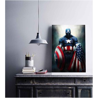 Quadro Decorativo Arte Capitão América em Oferta na Shopee