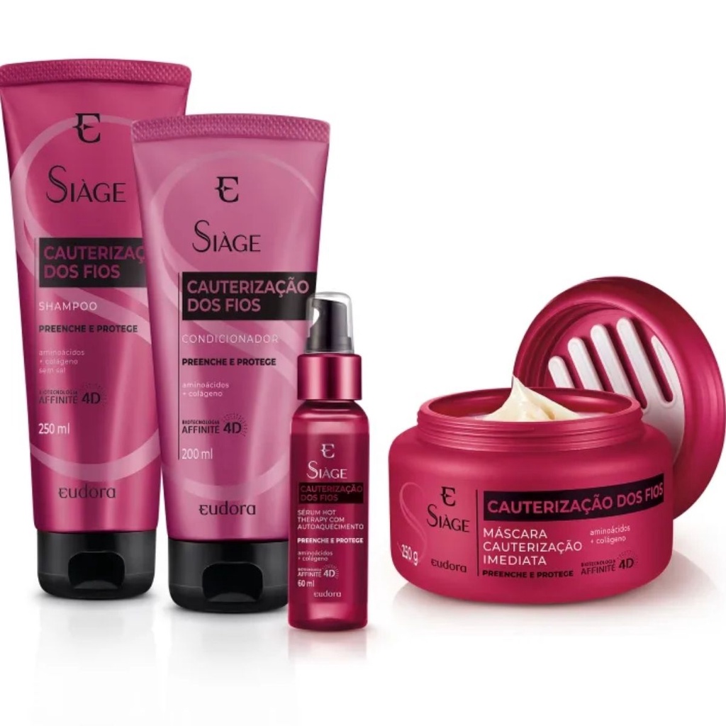Linha de  Cabelos Siàge Cauterização dos Fios Eudora Shampoo  ou Condicionador ou  Máscara ou  Sérum Capilar Siàge. (Sob Escolha do Cliente)