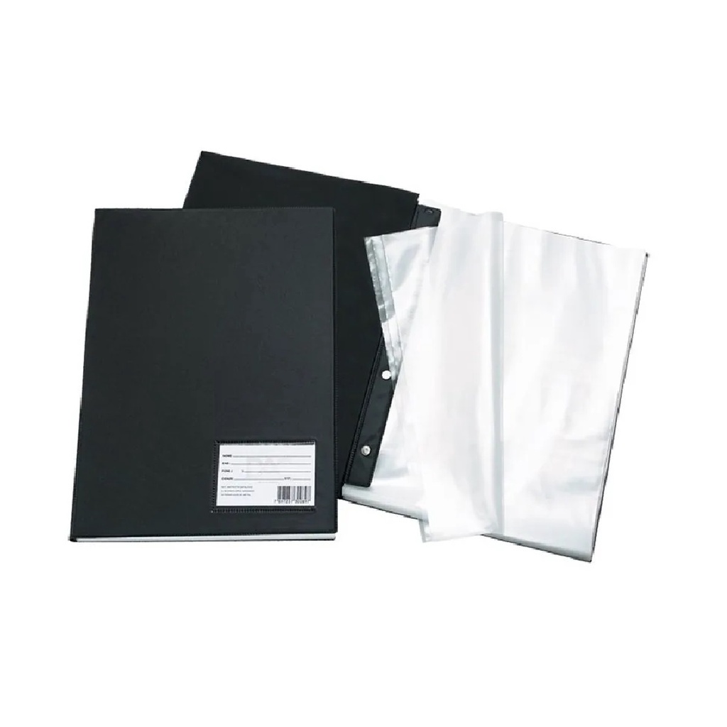 Pasta Catálogo A4/Oficio Com 50 Plásticos Finos Para Folhas - Acp