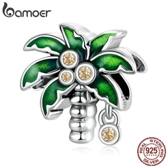 Bamoer S925 Pulseira Com Contas De Coco Em Prata 925