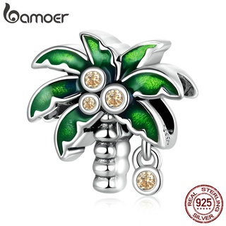 Bamoer S925 Pulseira Com Contas De Coco Em Prata 925