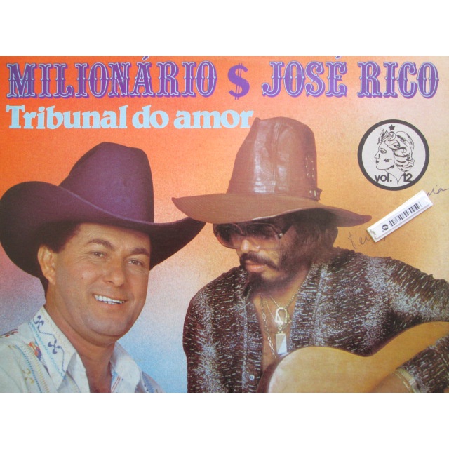 LP Vinil - MILIONÁRIO & JOSÉ RICO - Tribunal Do Amor - Vol.12 -1982 + Encarte Poster Novissimo Raridade